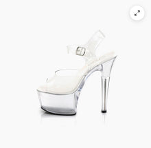 Load image into Gallery viewer, Clear Pleaser Platform Heels