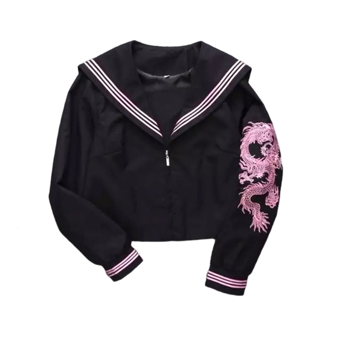 Dragon Sailor Jacket (Black/Pink)