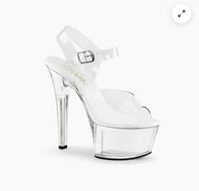 Load image into Gallery viewer, Clear Pleaser Platform Heels