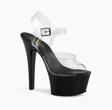 Load image into Gallery viewer, Basic Pleaser Clear Strap Platform Heels