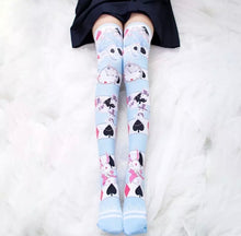 Load image into Gallery viewer, Alice In Wonderland Stockings (Blue)