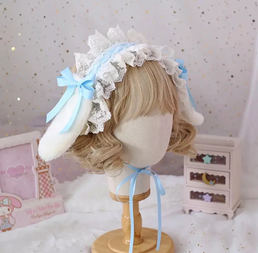 Handmade Bunny Maid Headband (Sky Blue)