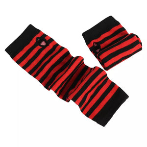 Red/Black Striped Arm Sleeves