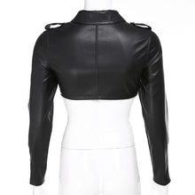 Load image into Gallery viewer, Cropped Leather Jacket