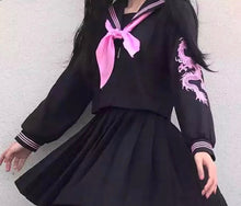 Load image into Gallery viewer, Dragon Sailor Jacket (Black/Pink)