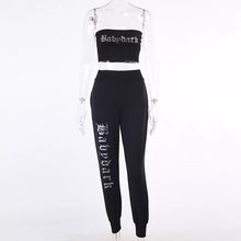 Load image into Gallery viewer, Rhinestone Sweatpants Set (Black)