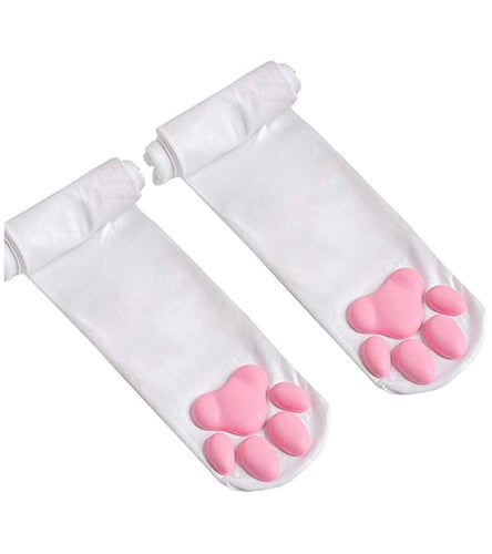Famous Cat PawPad 3D Stockings (White)
