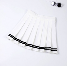 Load image into Gallery viewer, Good Girl Pleated Tennis Skirt (White)